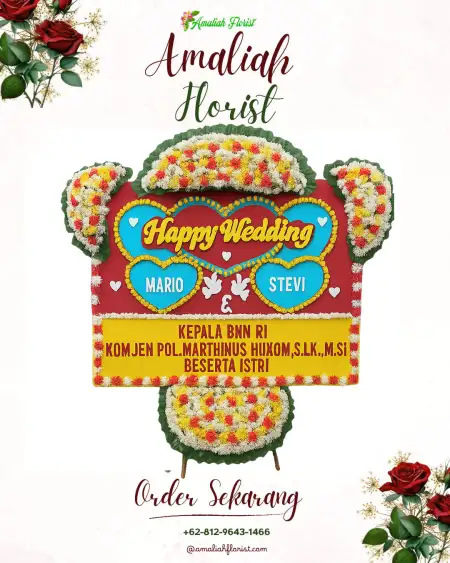 Papan Bunga Pernikahan Kaserangan